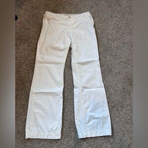 Vintage Y2K Banana Republic Low Rise Flare/Wide Leg 100% cotton pants. 8 Long